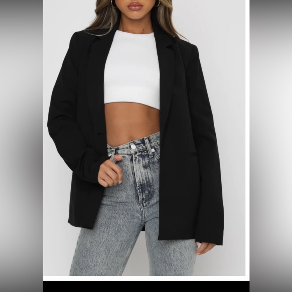 White fox fashion force blazer black